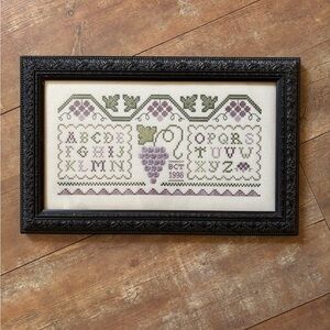 Framed Alphabet Cross Stitch Art